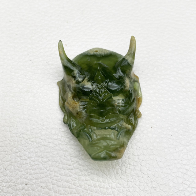 Prajna pendant flower jade hollow carving