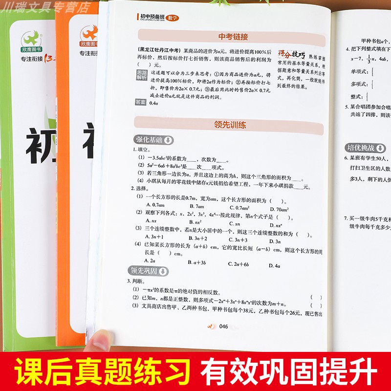 初一预备班教材6升7衔接教材书 七年级上册语文练习题预备新初一训练人教版六年级毕业总复习暑假作业小学升初中语文基础知识大全