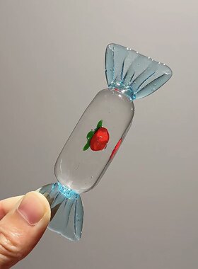 童年儿时琉璃糖果玻璃摆件桌面果