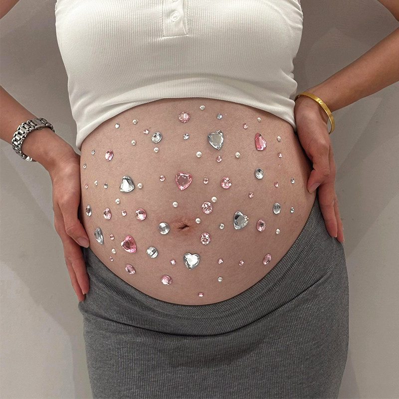 爱心钻石3D立体贴纸装饰简约ins风可DIY年轻孕妇宝妈拍照出片神器,淘宝优惠券,粉丝福利购,淘宝优惠卷