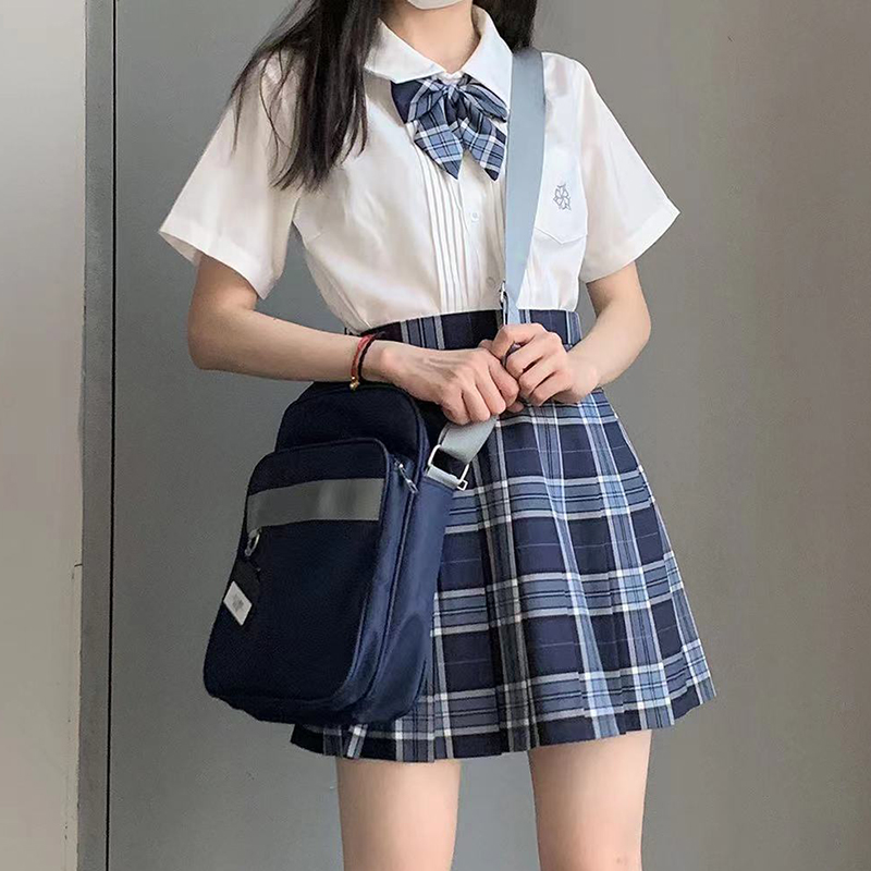 小田绫/百褶裙女jk校供感制服格裙短裙日常半身裙格子裙学生