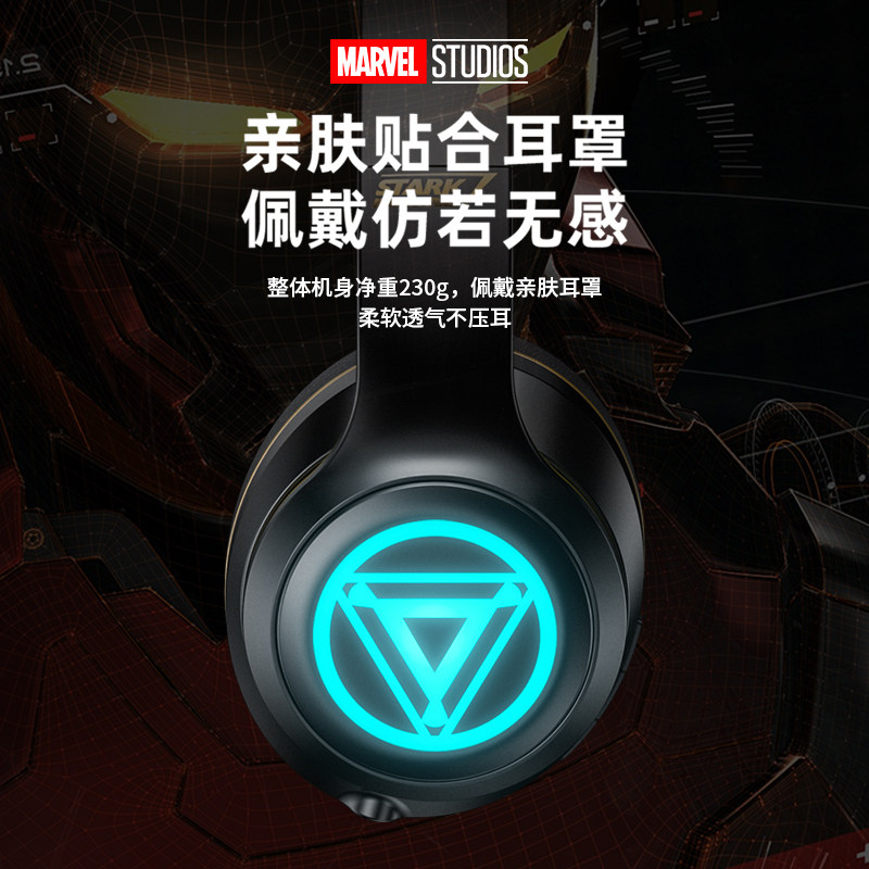 漫威联名蓝牙耳机头戴式 雨琴数码蓝牙耳机