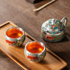 Zhou Hongjie silver 999 fish and algae pattern high-end teapot one pot and two cups Kung Fu tea set tea cup set home office