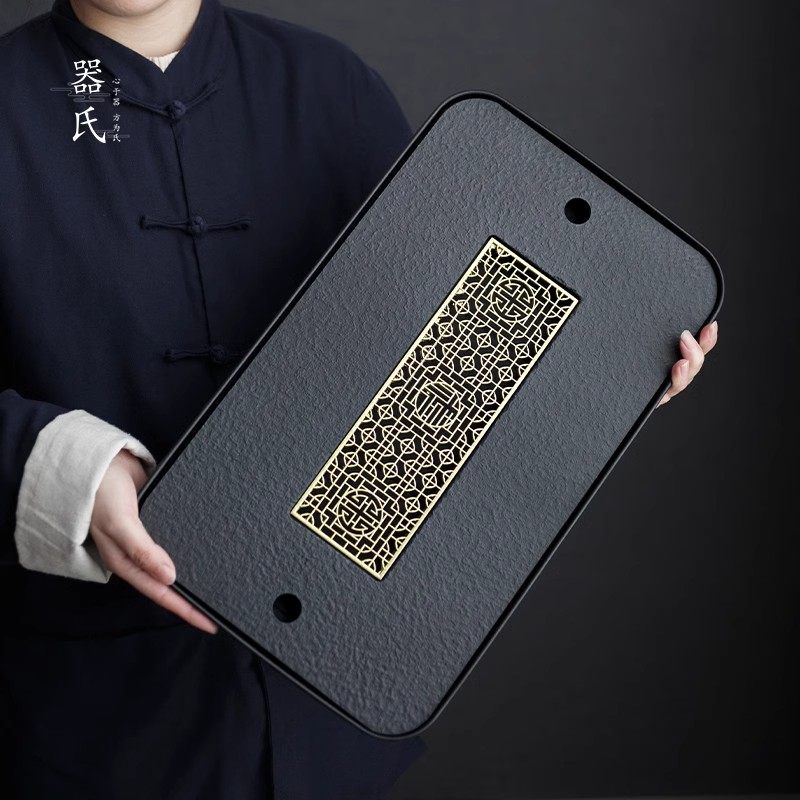 器氏 乌金石储水式干泡茶托盘 天猫优惠券折后￥9.5包邮（￥12.5-3）多款可选