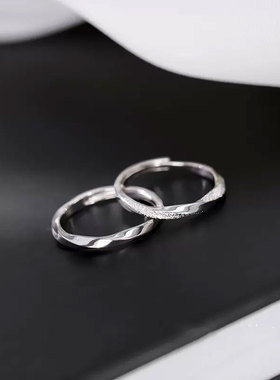 日系coss kokos925银银莫比乌斯环戒指女轻奢小众设计年新款潮