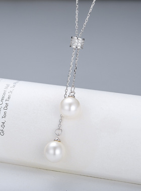 日系coss kokos925银时尚微镶项链女硅胶可调节长短锁骨链diy