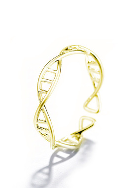 日系coss kokos925银交织几何戒指女潮dna螺纹戒指高级感气质