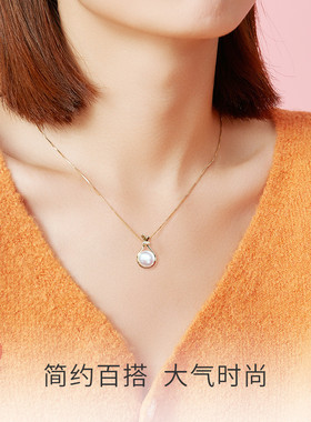 日系coss koko银淡水珍珠福袋项链女百搭高级感毛衣链不掉色送