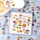 100 pieces of sunshine boy notebook sticker set cute cartoon notebook material decorative small pattern PET waterproof