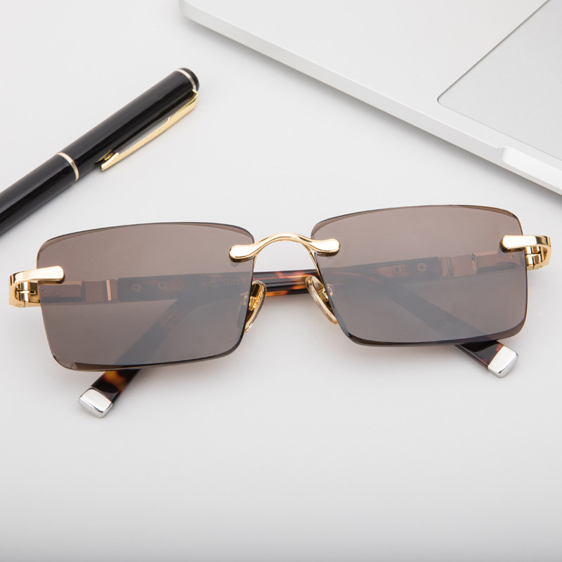 天然石头镜养目清凉无框水晶眼镜 炬鸟太阳眼镜