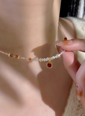 轻奢珍珠项链女轻奢小众高级