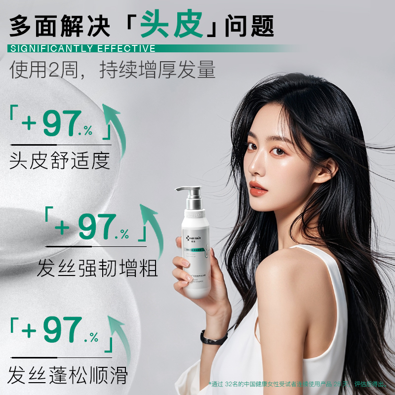 域发植优研防脱洗发水防脱头皮精华腺苷洗发露固发增发密发