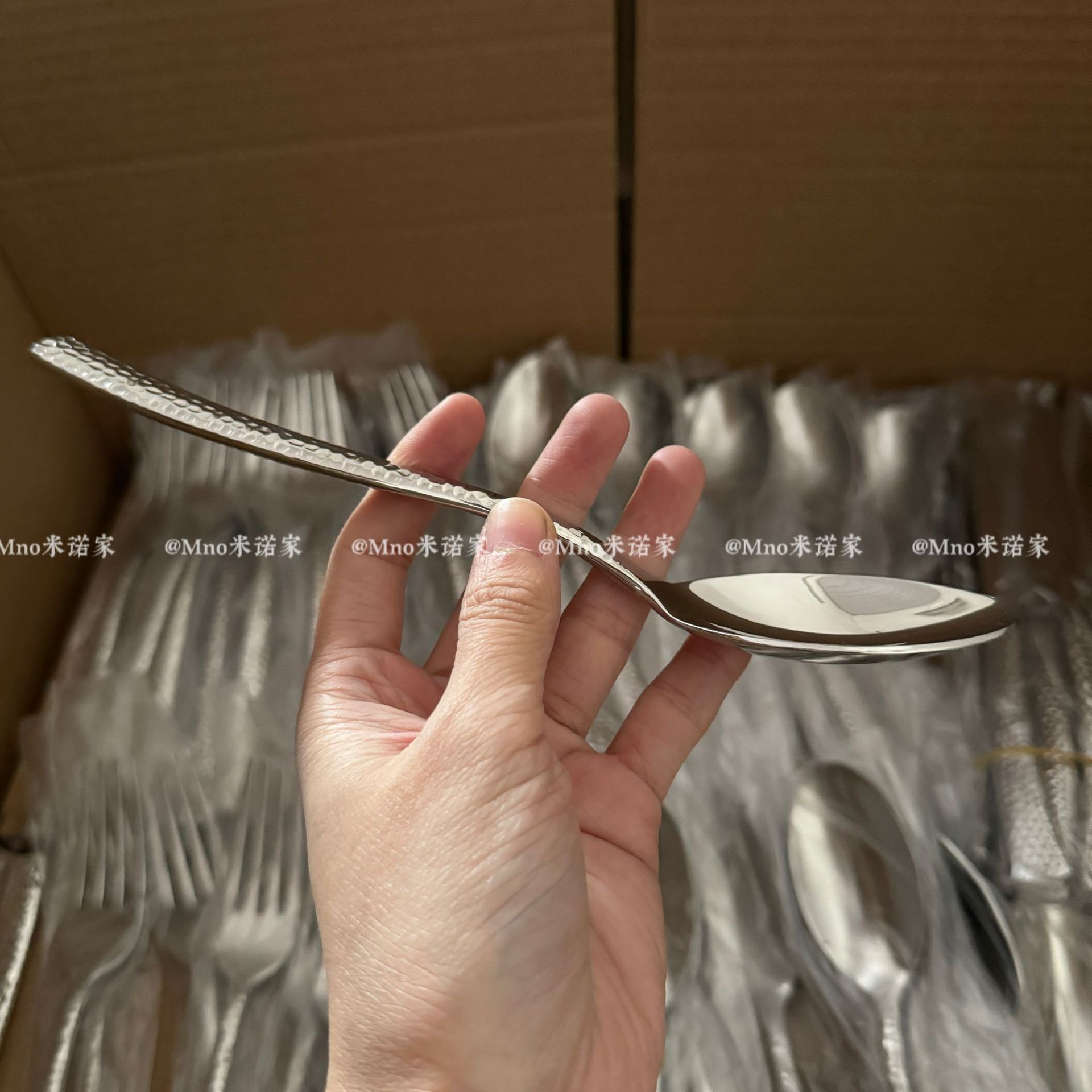 刀叉西餐牛排餐具锤纹304不锈钢刀叉锻打家用高级餐刀餐叉三件套-图1