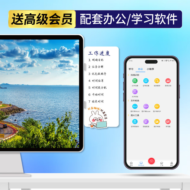 Computer side note board office to-do board