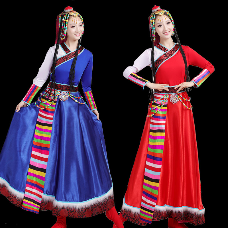 2021新款藏族男女成人水袖演出服装 妙苒荟民族服装/舞台装