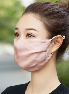100%双层春夏透气挂耳面纱