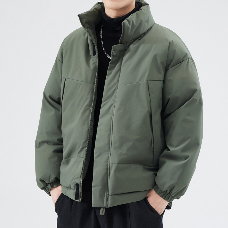 罗蒙立领棉服外套男秋冬季2025新款加厚保暖棉衣宽松冬装棉袄夹克