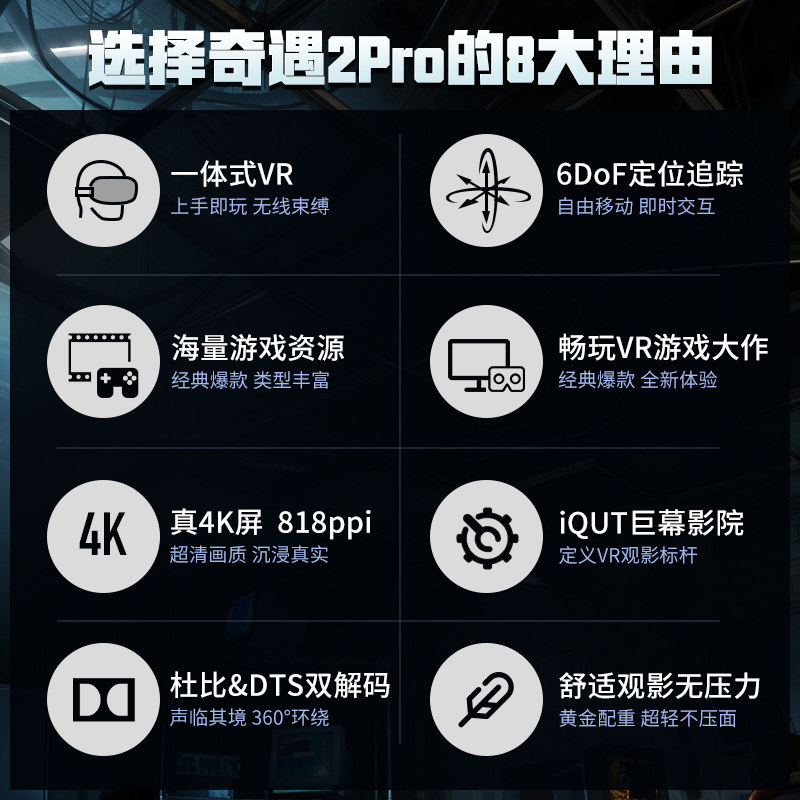 爱奇艺vr奇遇2pro 6dofsteam一体机 爱奇艺VR智能眼镜/VR设备