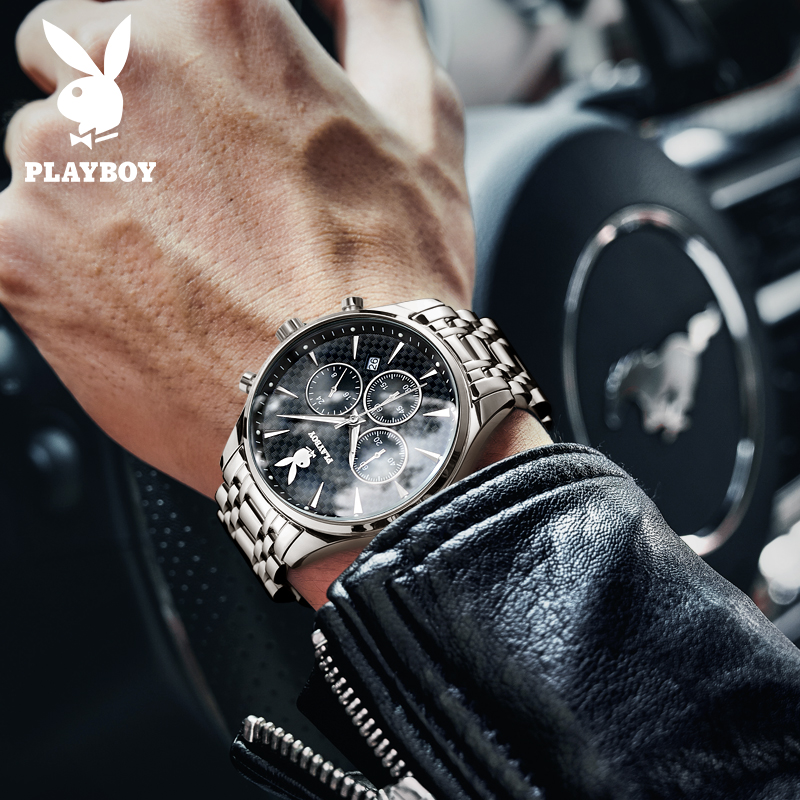 花花公子女士防水学生潮流石英表 帝梵达手表国产腕表