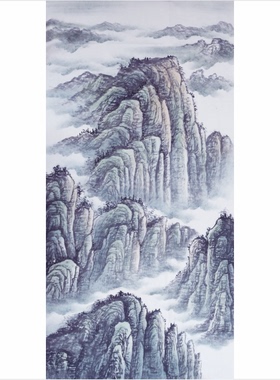 办公室招财风水壁画靠山图