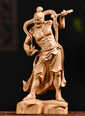 小叶黄杨木镇宅招财新中式摆件