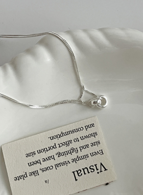 十里间s925银环环相扣项链锁骨链