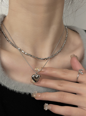 十里间可拆卸碎银子爱心项链