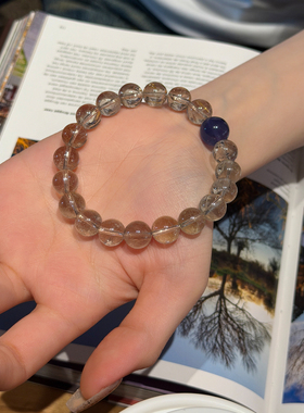 十里间【一点蓝】文艺小清新天然石串珠手链百搭少女古风手串