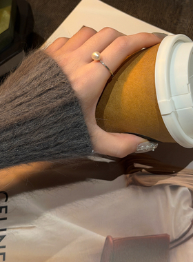 十里间淡水珍珠开口戒指