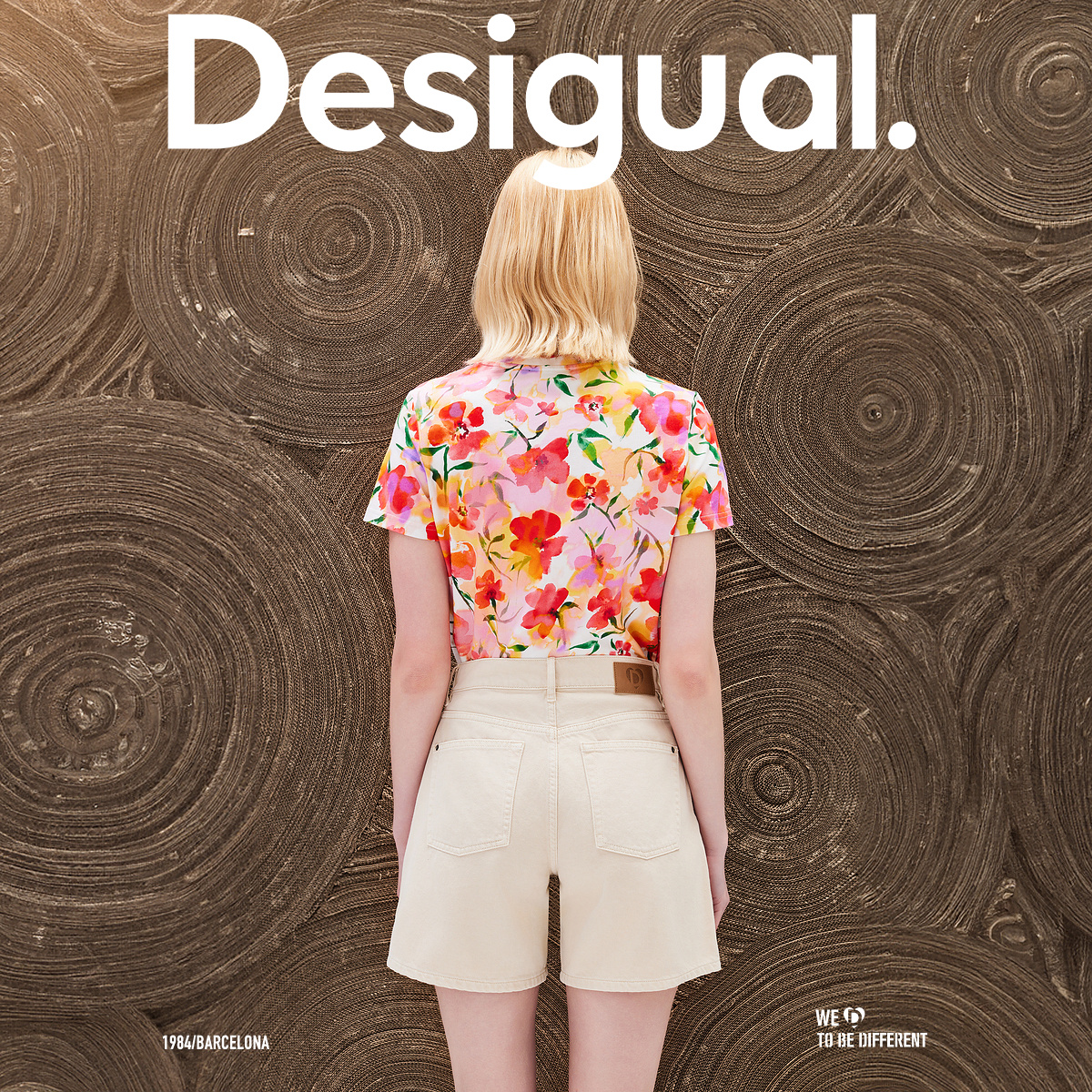 Desigual24春夏新款宽松花朵印花刺绣圆领短袖女式T恤夏季上衣女 - 图2