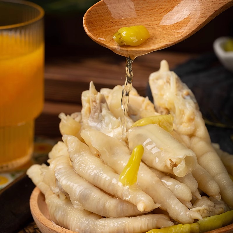 泡椒凤爪山椒鸡爪子小包装即食肉食熟食卤味零食散装小吃休闲食品 - 图0