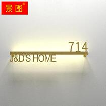 Back Luminous Metal Brass Character Logo Wall Background LOGO Mechia Advertising Door Head Sign Iron Art Set Solid Words