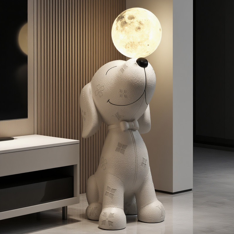 比格犬落地摆件月球灯存钱罐音响客厅电视柜家居饰品乔迁新居礼品,淘宝优惠券,粉丝福利购,淘宝优惠卷
