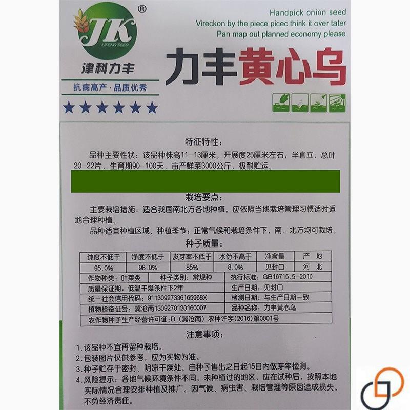 黄心乌菜种种子乌塌菜种籽四季白菜冬天青菜蔬菜孑黑菜秋冬季菜籽