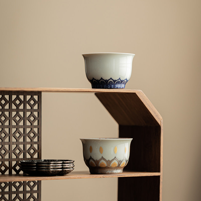 蕴华堂 国潮风敦煌草木灰釉主人杯陶瓷个人专用杯品茗杯功夫茶具,淘宝优惠券,粉丝福利购,淘宝优惠卷