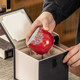 Red Glaze Ceramic Tea Cup Household Master Cup Single Cup Tea Cup Kung Fu Tea Set Cup Wedding Gift Box