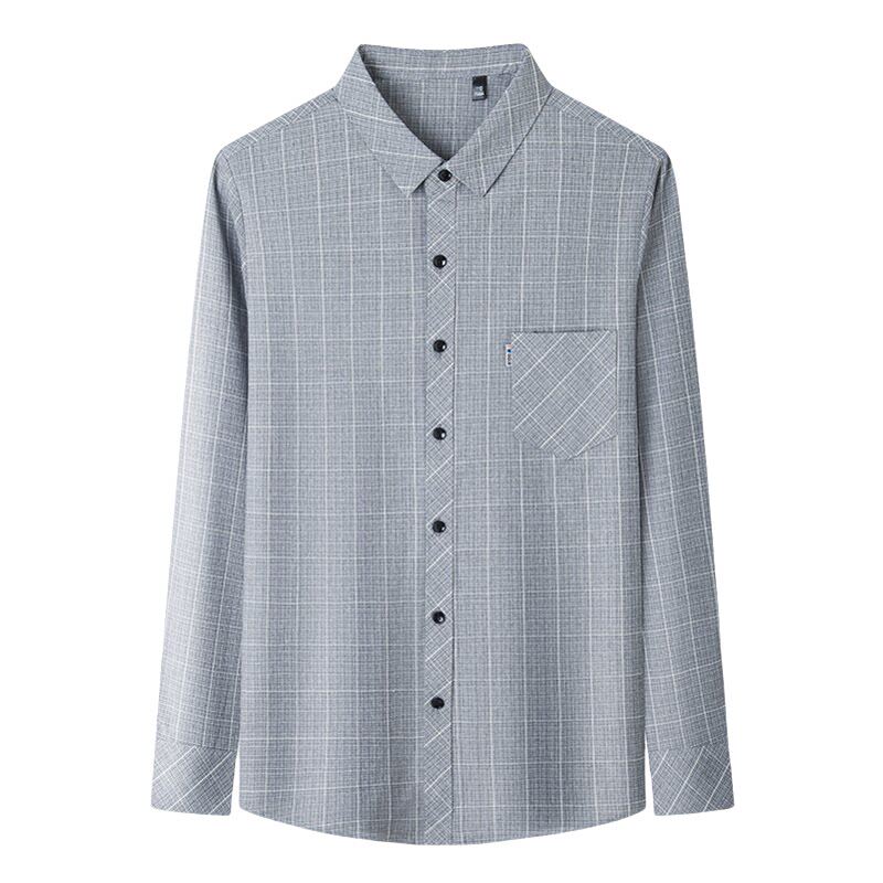 Men's classic car ice silk shirt long sleeve thin
