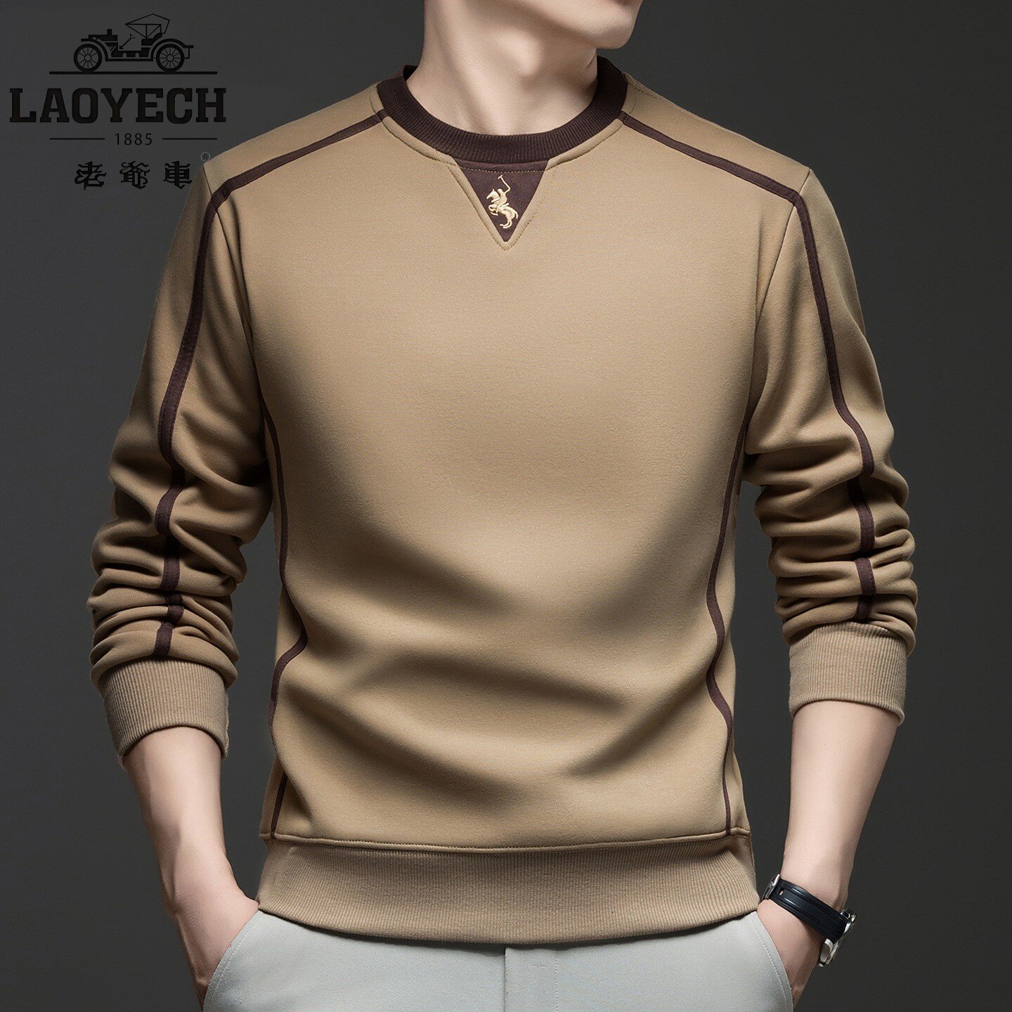 Classic car sweatshirt for men fall 2025 new