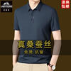 Classic car mulberry silk men's short-sleeved t-shirt