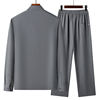 Classic car middle-aged and elderly ice silk long lapels