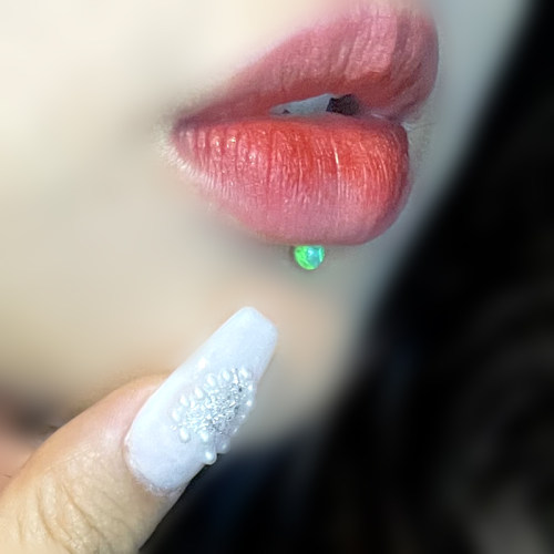 rock boil穿孔钛钢4MM澳宝球唇钉饰品小众欧泊石唇环辣妹穿刺OPAL - 图0