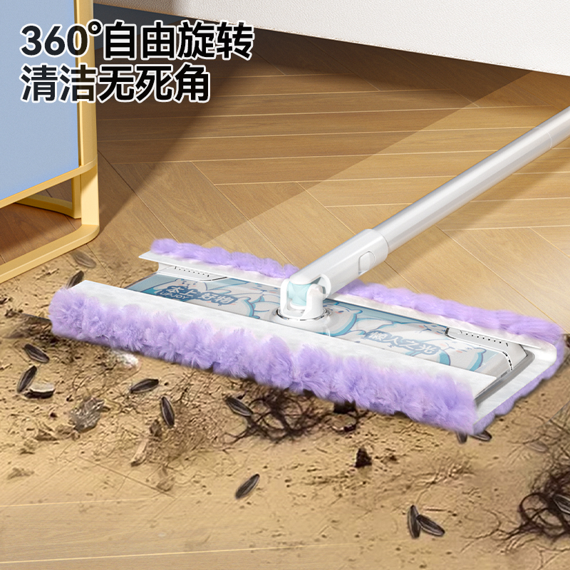 本上静电除尘拖把除尘纸一次性免手洗懒人拖布地板拖地抑菌干湿巾 - 图3