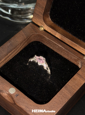 猛男超爱！落日粉~原创枯枝系列S925纯银莫桑钻尾戒小拇指戒指