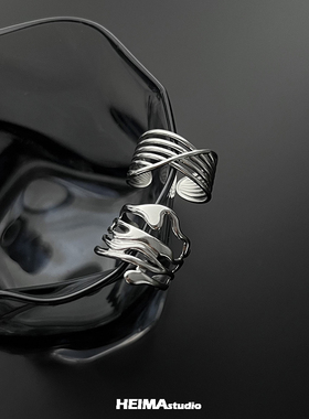 自制痞帅液态造型戒指男