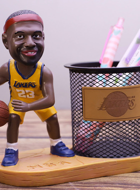 科比笔筒树脂礼品摆件