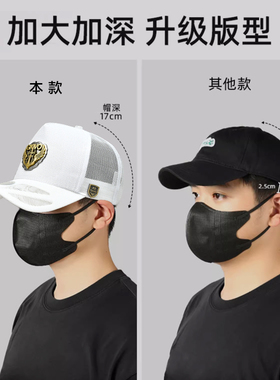 白色大头围显脸小高顶帽子