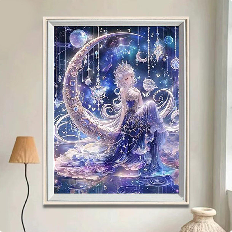 星月少女5d钻石画满钻手工DIY点贴钻卧室装饰唯美十字绣,淘宝优惠券,粉丝福利购,淘宝优惠卷