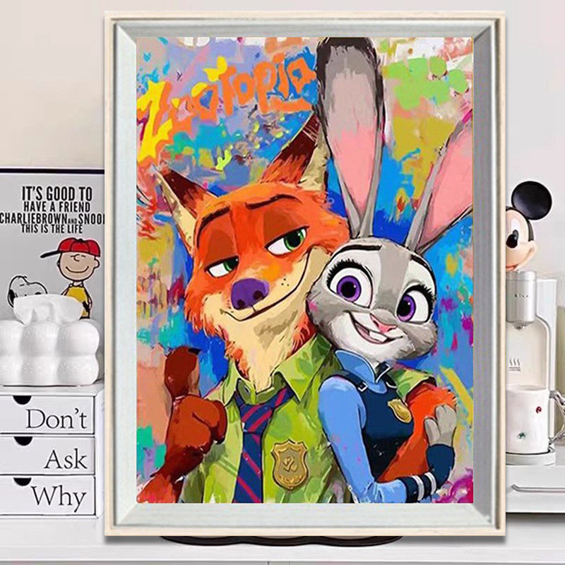 疯狂动物城钻石画2025新款手工diy卡通动漫治愈系砖石粘贴十字绣,淘宝优惠券,粉丝福利购,淘宝优惠卷