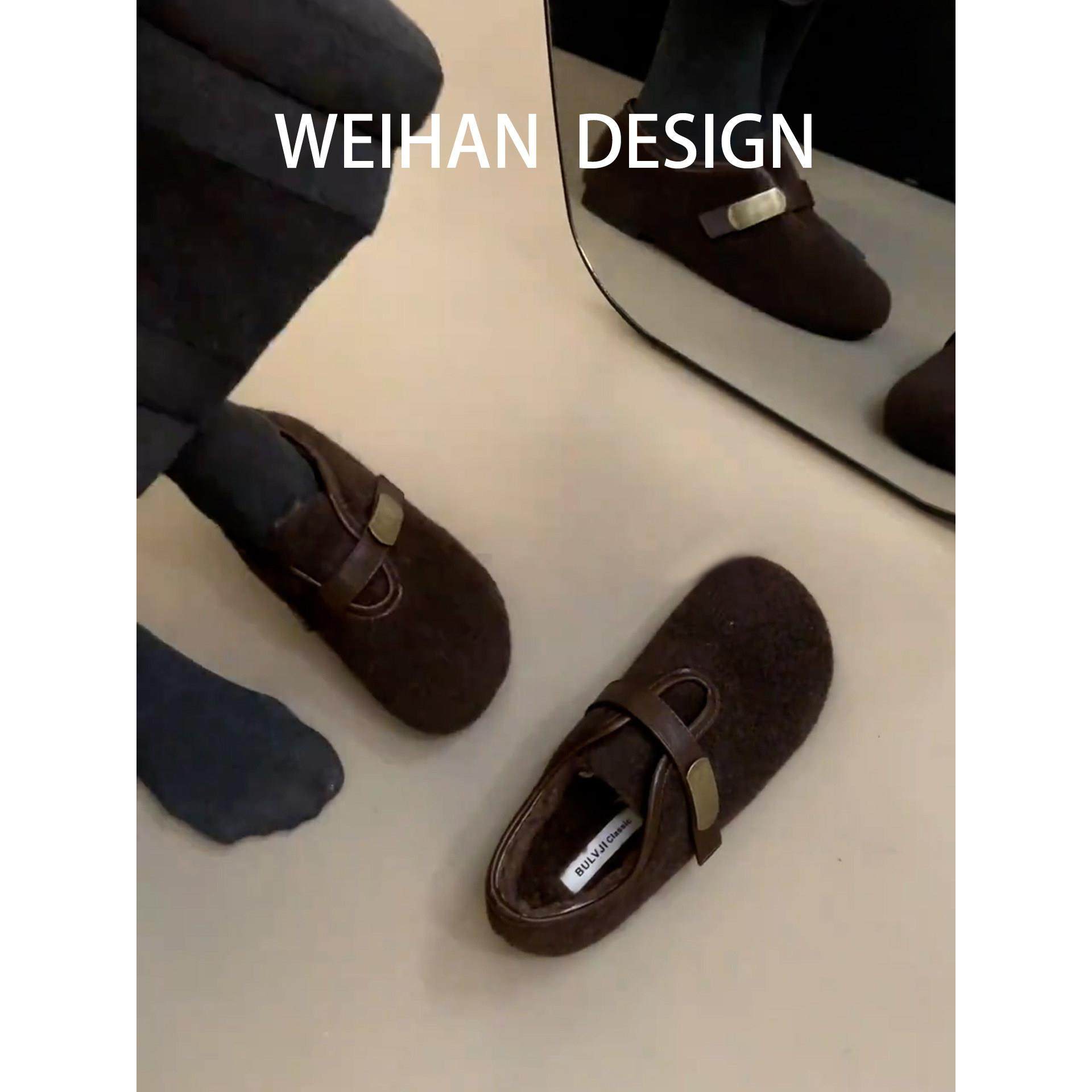 羊皮版！复古加绒毛毛鞋女外穿保暖玛丽珍鞋秋冬平底魔术贴棉单鞋,淘宝优惠券,粉丝福利购,淘宝优惠卷