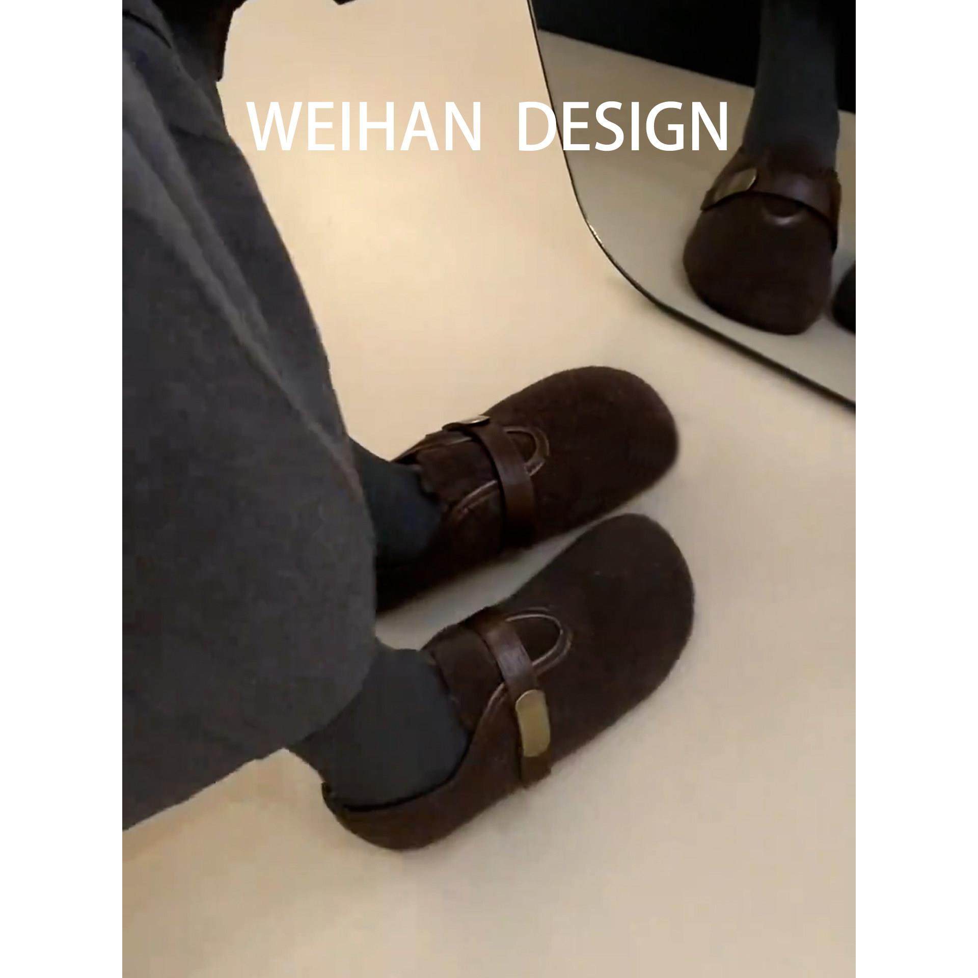 羊皮版！复古加绒毛毛鞋女外穿保暖玛丽珍鞋秋冬平底魔术贴棉单鞋,淘宝优惠券,粉丝福利购,淘宝优惠卷